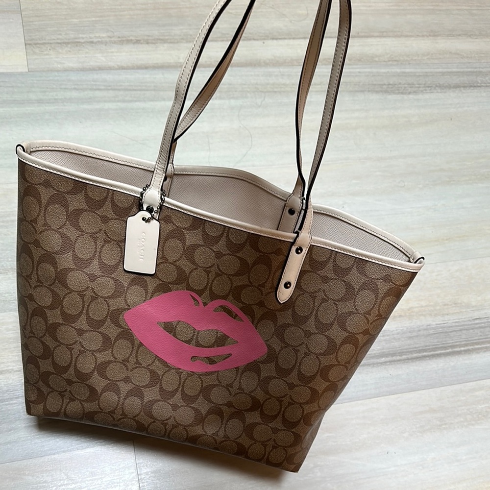 Coach Lips Tote Bag